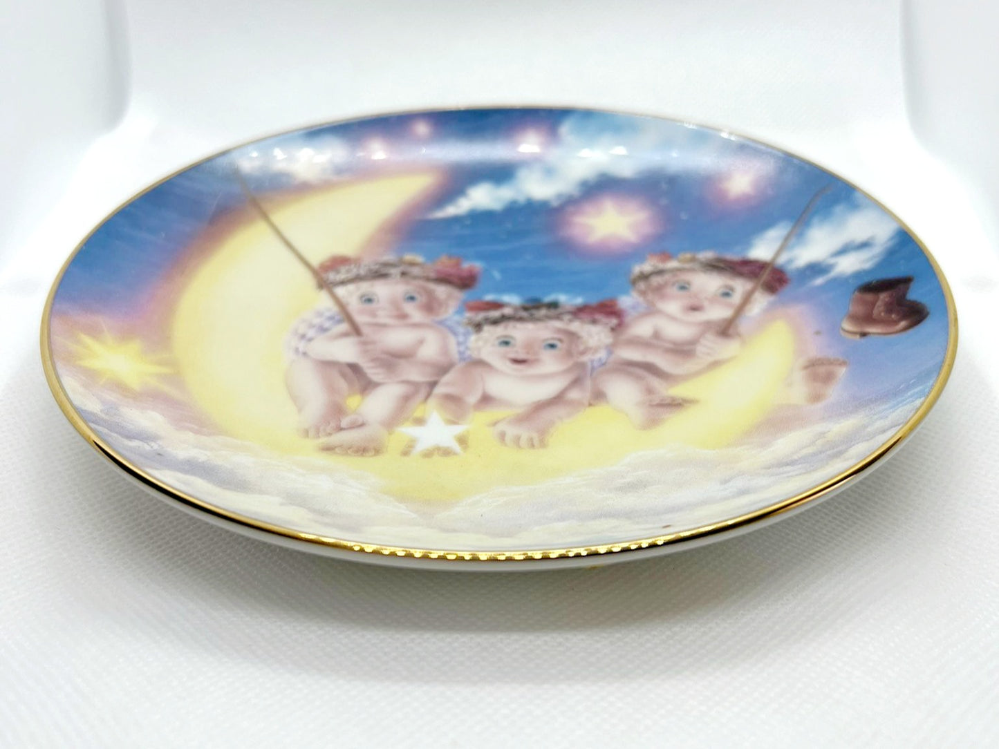 Hamilton 1994 Dreamsicles "BY LIGHT OF MOON" Angel Fishing Plate