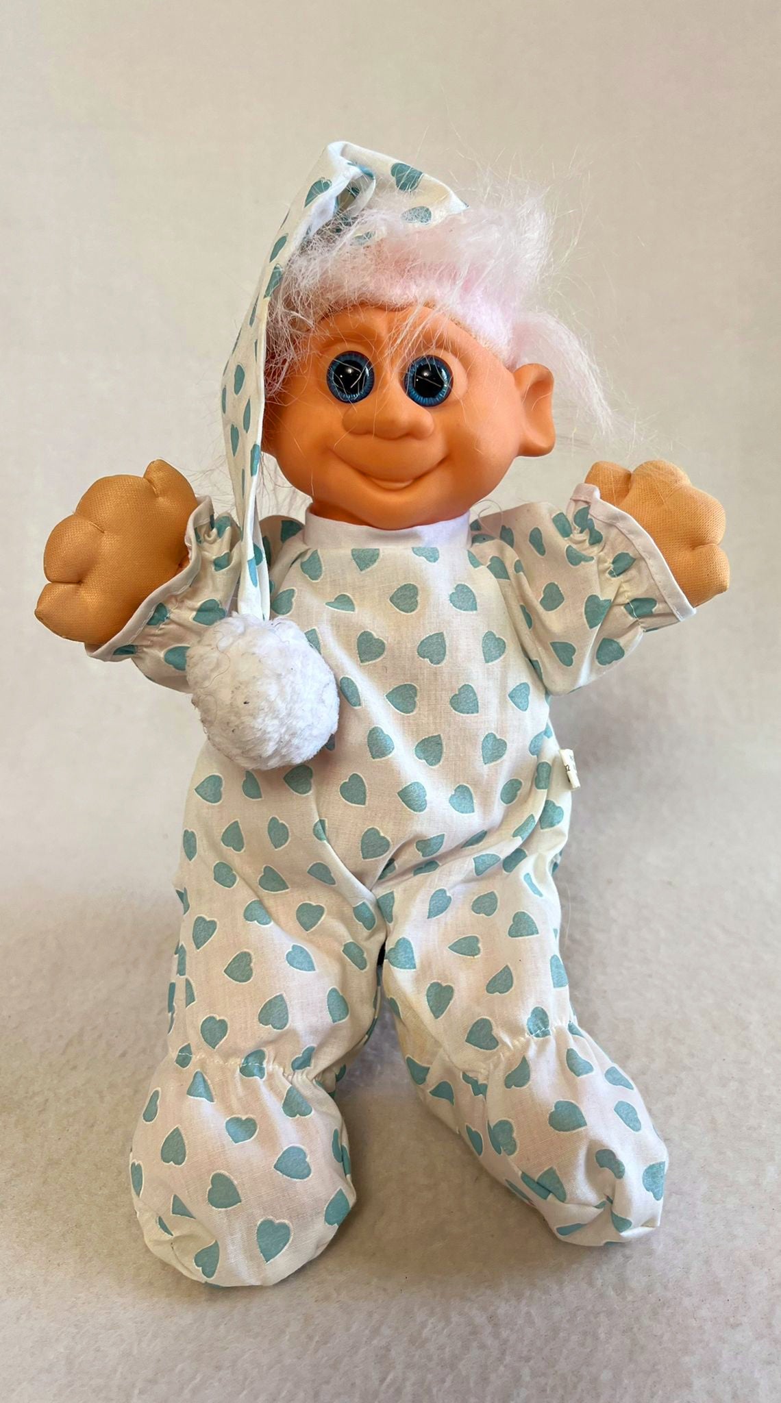 BedTime *Adorable Large Vintage Fairy-Tale 13" Troll Doll in PJ's