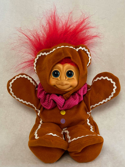 Cute *9" Vintage Russ Troll Kidz Doll (Gingerbread Man) "Ginger"