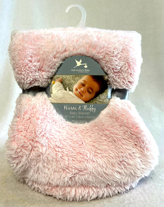 NIP *Pink Adirondack (Warm/Fluffy) Baby Blanket 30"x40"