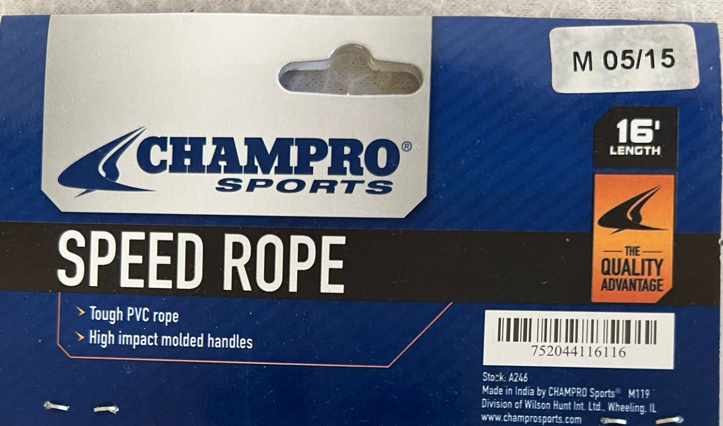 NIB *Champro Licorice Speed 16' Black Jump Rope