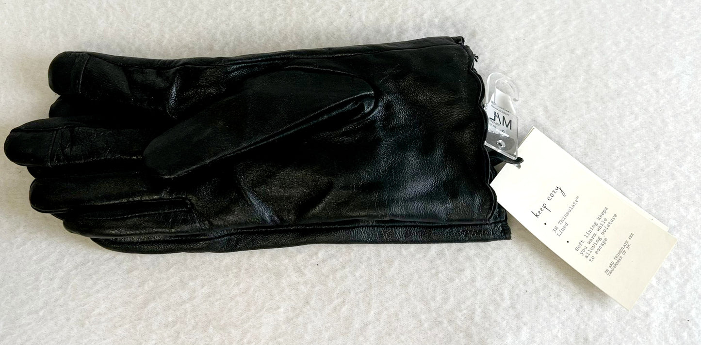 New w/ Tags *Black Leather 3M Thinsulate Lined (size M/L)