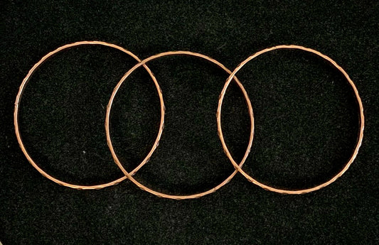 Pretty *Set of 3 Copper Bangles Bracelets