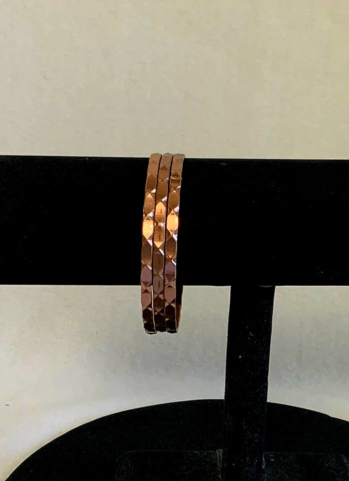 Pretty *Set of 3 Copper Bangles Bracelets
