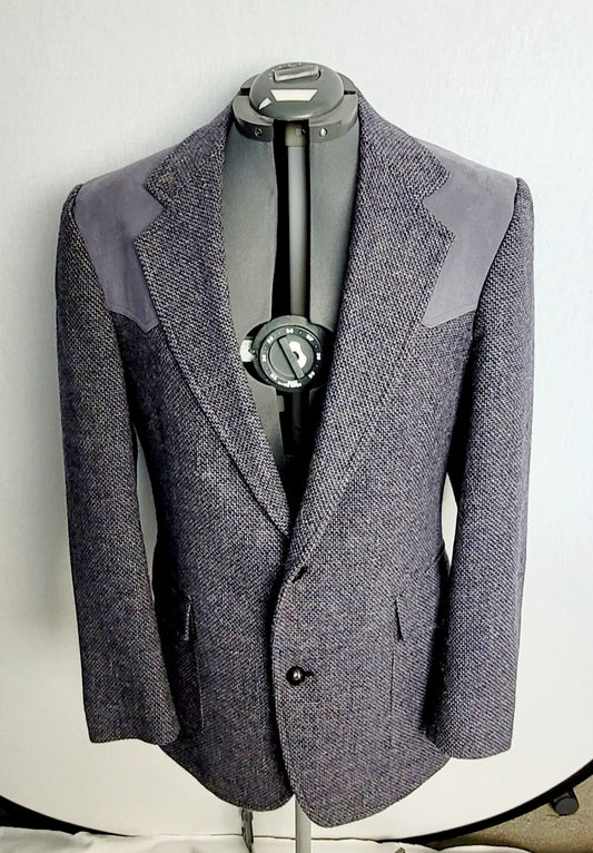 Men’s Grey Vintage Wool PENDLETON Sport Jacket / Wool Blazer (Size 42 Long)