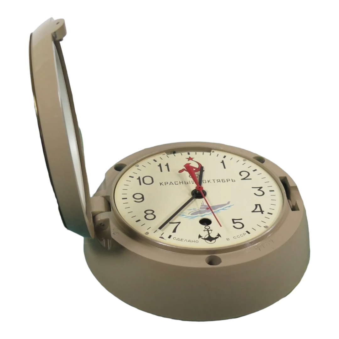 Russian Vostok Submarine Navy Antimagnetic Clock w/ Key