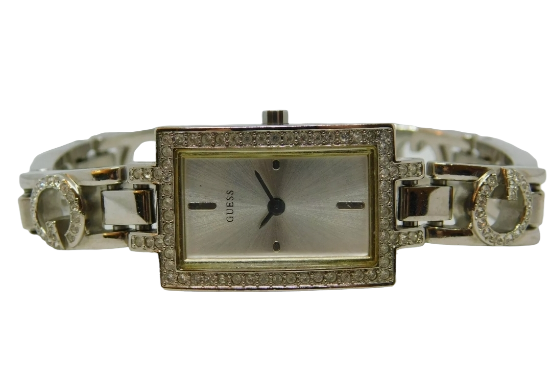 Ladies GUESS Stainless Steel Silver Tone Quartz Watch