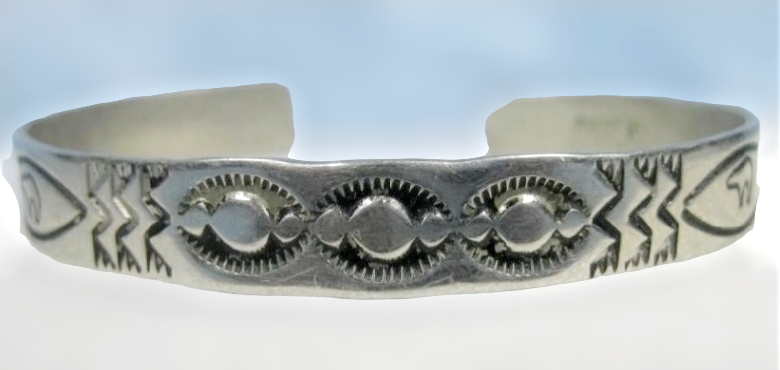 Vintage *Sterling Silver SouthWest Cuff Bracelet (Hallmarked)