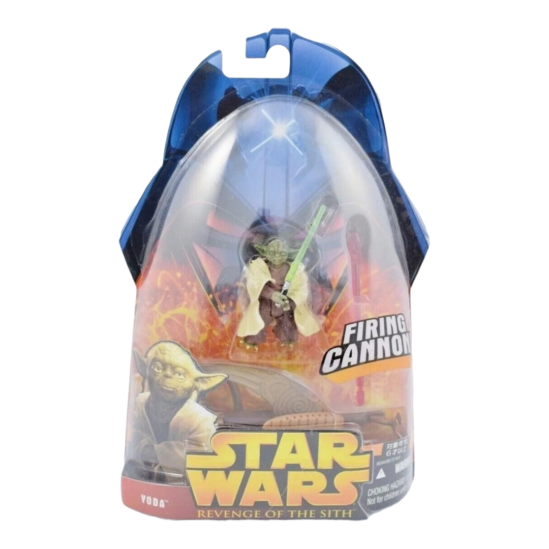 Hasbro *Star Wars "Revenge of the Sith" Yoda Firing Cannon 2005