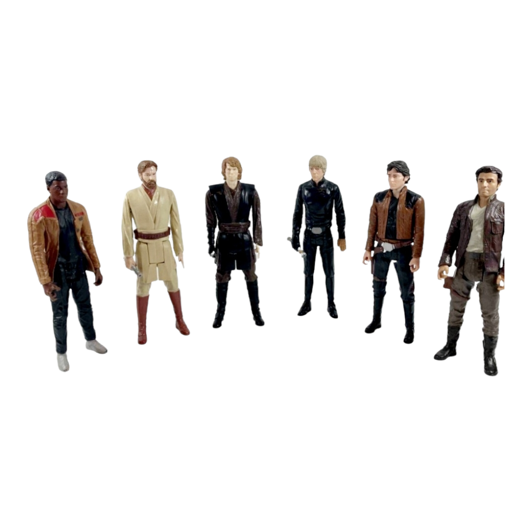 Six (6) *Star Wars 11.25" Collectible Moveable Figurines