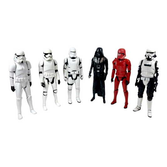 Six (6) *Star Wars 11.25" Collectible Moveable Figurines