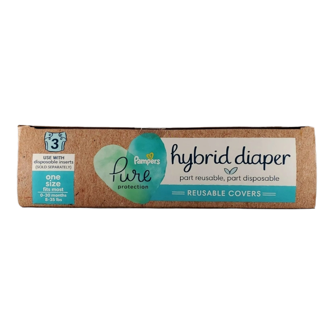 NEW *Pampers Pure Hybrid Pack (3) Reusable Cloth Diaper Covers, One Size