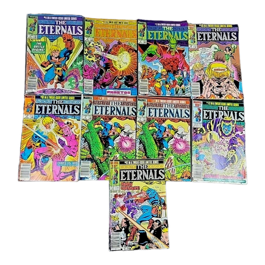 9 Marvel "The Eternals" Limited Series Comic Books