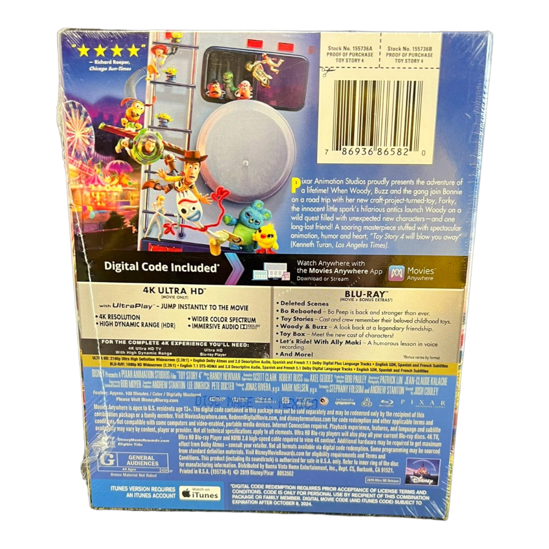 New *Toy Story 4 (Target Exclusive Ltd. Ed.) 4k Ultra HD Blu-ray Digital Code