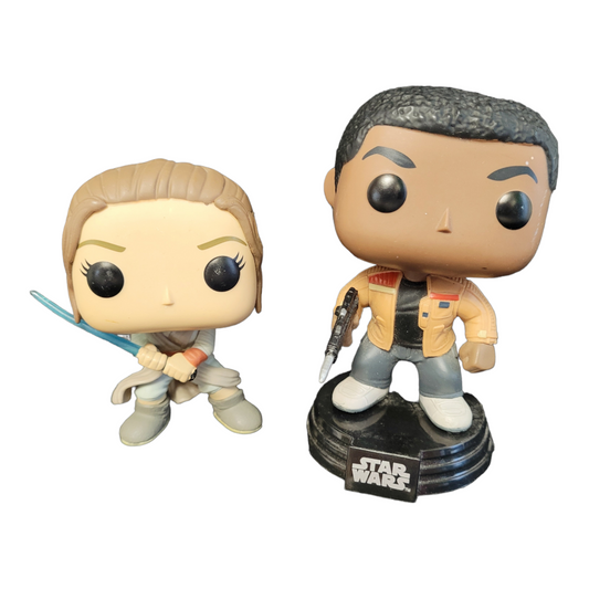 Funko Pop!! Star Wars "Rey & Finn" #59 & #104 (no box)