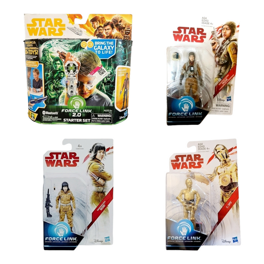 New *Star Wars Force Link 2.0 Wearable and three (3) Force-Link Action Figures