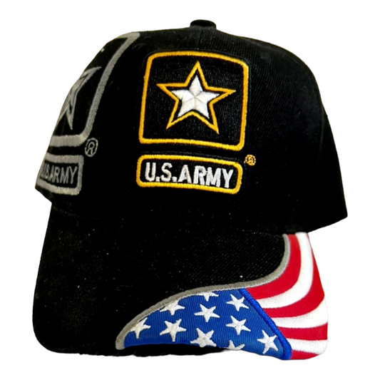 New *US Army Embroidered Black Baseball Cap/Hat