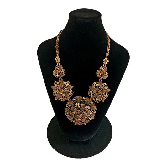Stunning *Multiple Flowers Copper Necklace