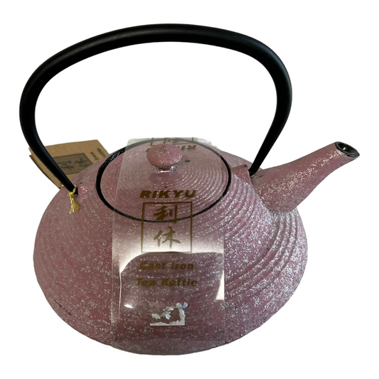 New *RIKYU (Ridged/Rose Colored) Cast Iron Tea Pot