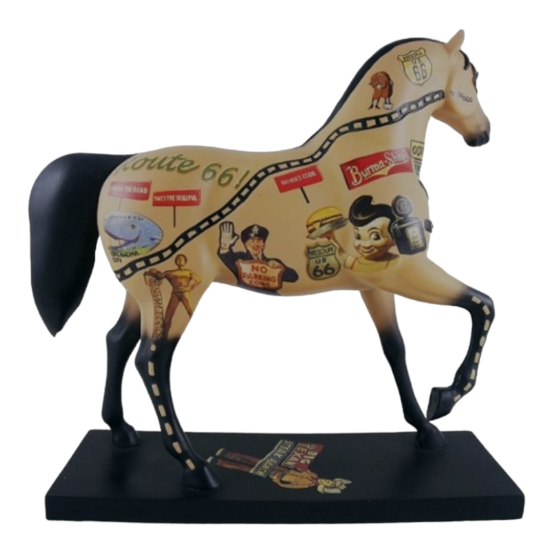 Trail of Painted Ponies Figurine "Rockin' Route 66!" Box & Story Card