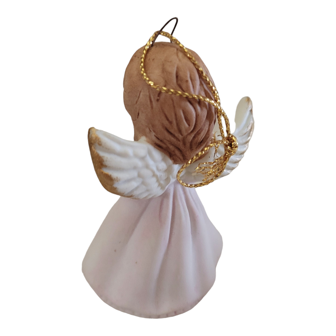 Cute *Eight (8) Porcelain Cherb Angel Ornaments 3" Tall