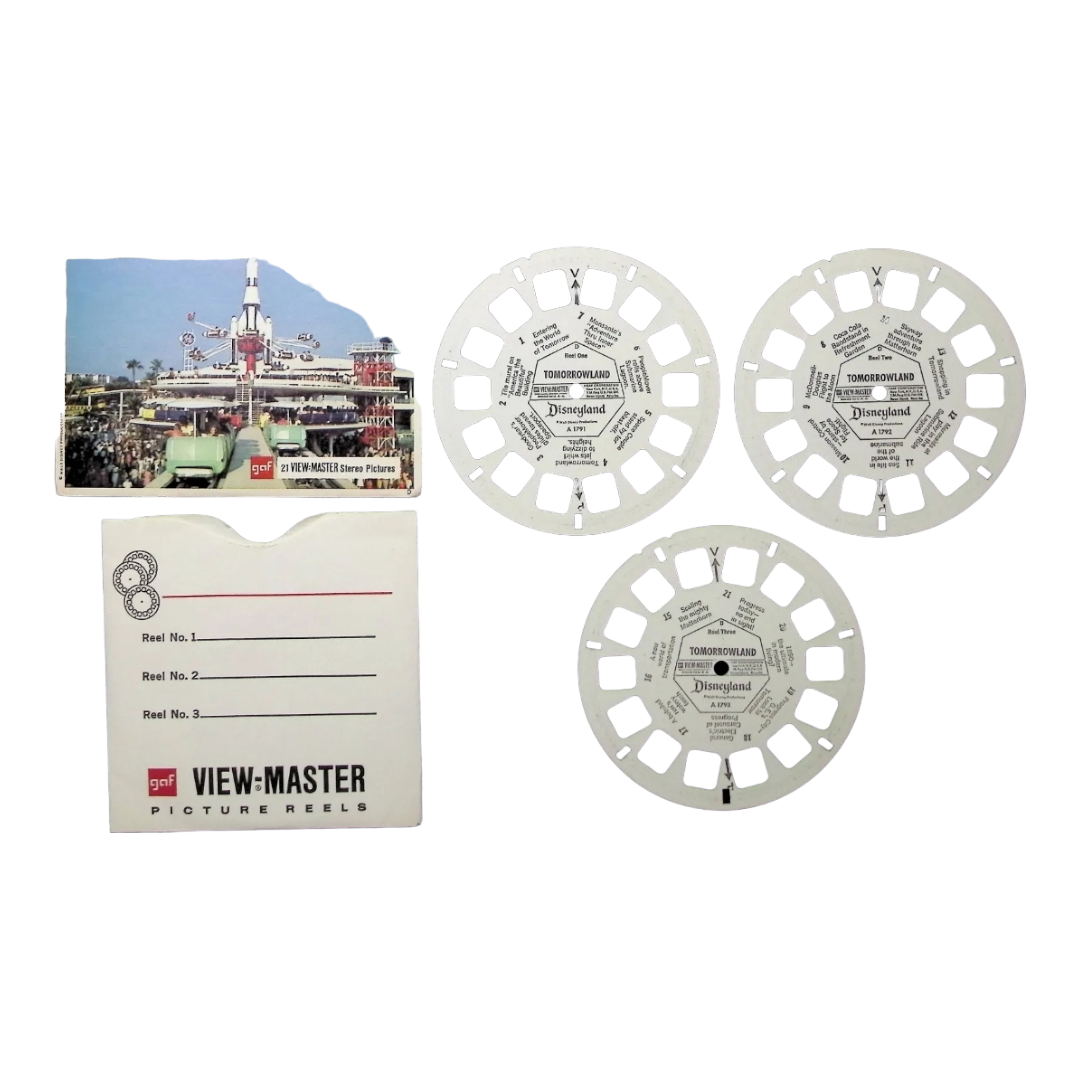 DISNEYLAND Tomorrowland 3d View-Master 3 Reel Packet