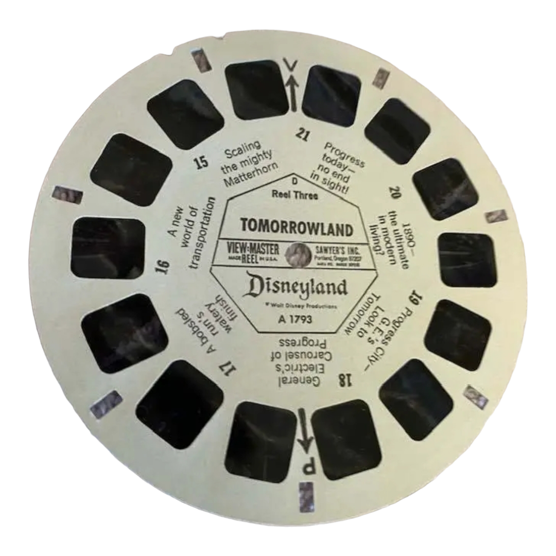 DISNEYLAND Tomorrowland 3d View-Master 3 Reel Packet