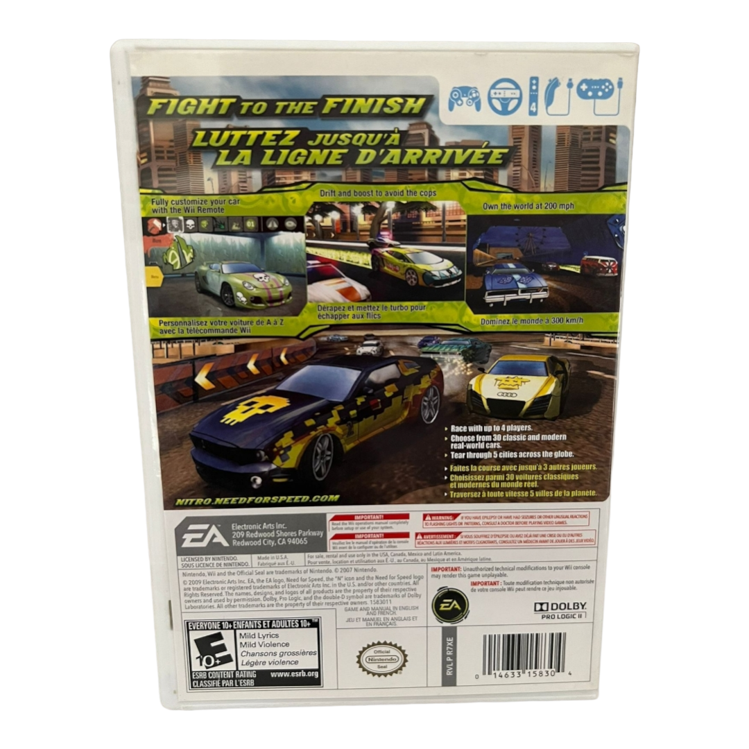Three (3) Wii Racing Games * Speed Racer, Nitro & NASCAR Kart Racing