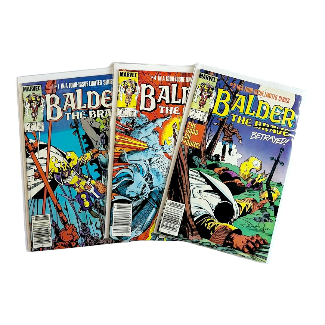 Balder the Brave: Marvel Comic Books #1, 2 & 4 (1985) Limited Series