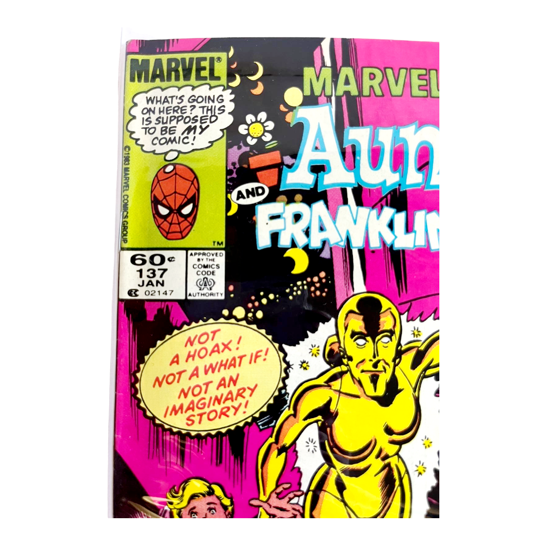 “Aunt May and Franklin Richard’s vs Galactus” Marvel Comic Book #137 (1984)