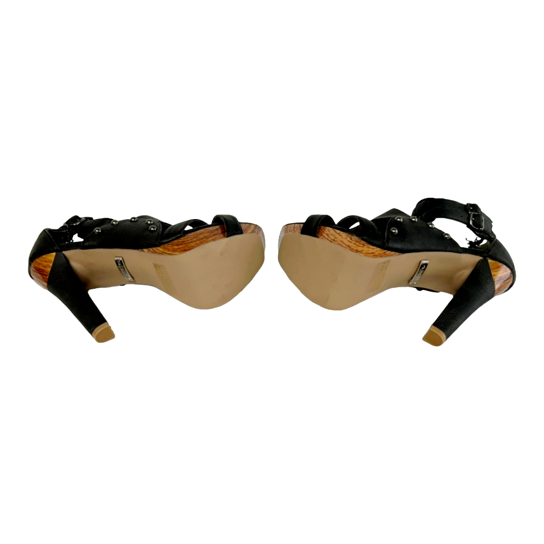 NIB *Black 4” Double Buckle Shiekh High Heeled Shoes (size 9)