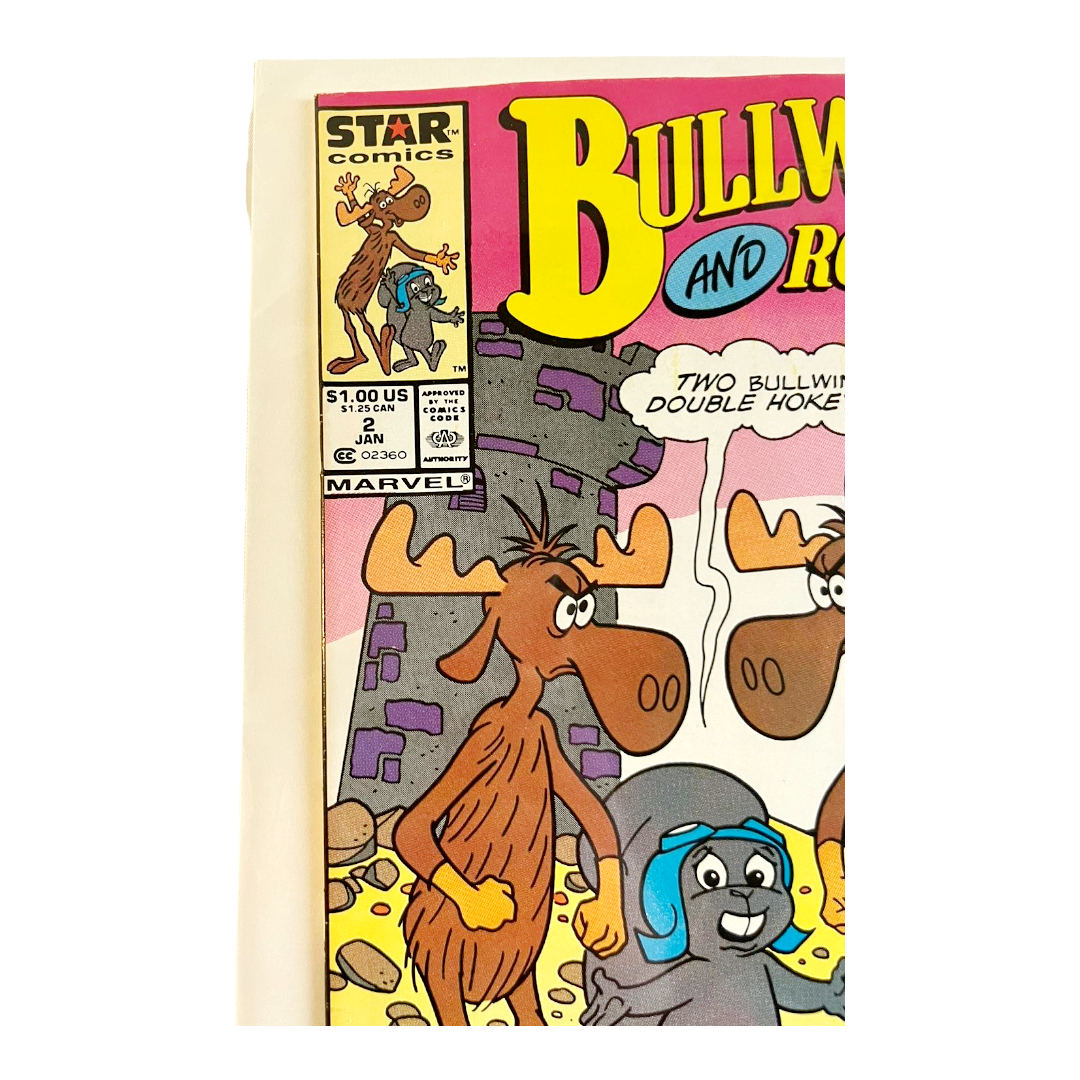 Nine (9) Vintage Marvel “Bullwinkle & Rocky” Comic Books #1 – 5