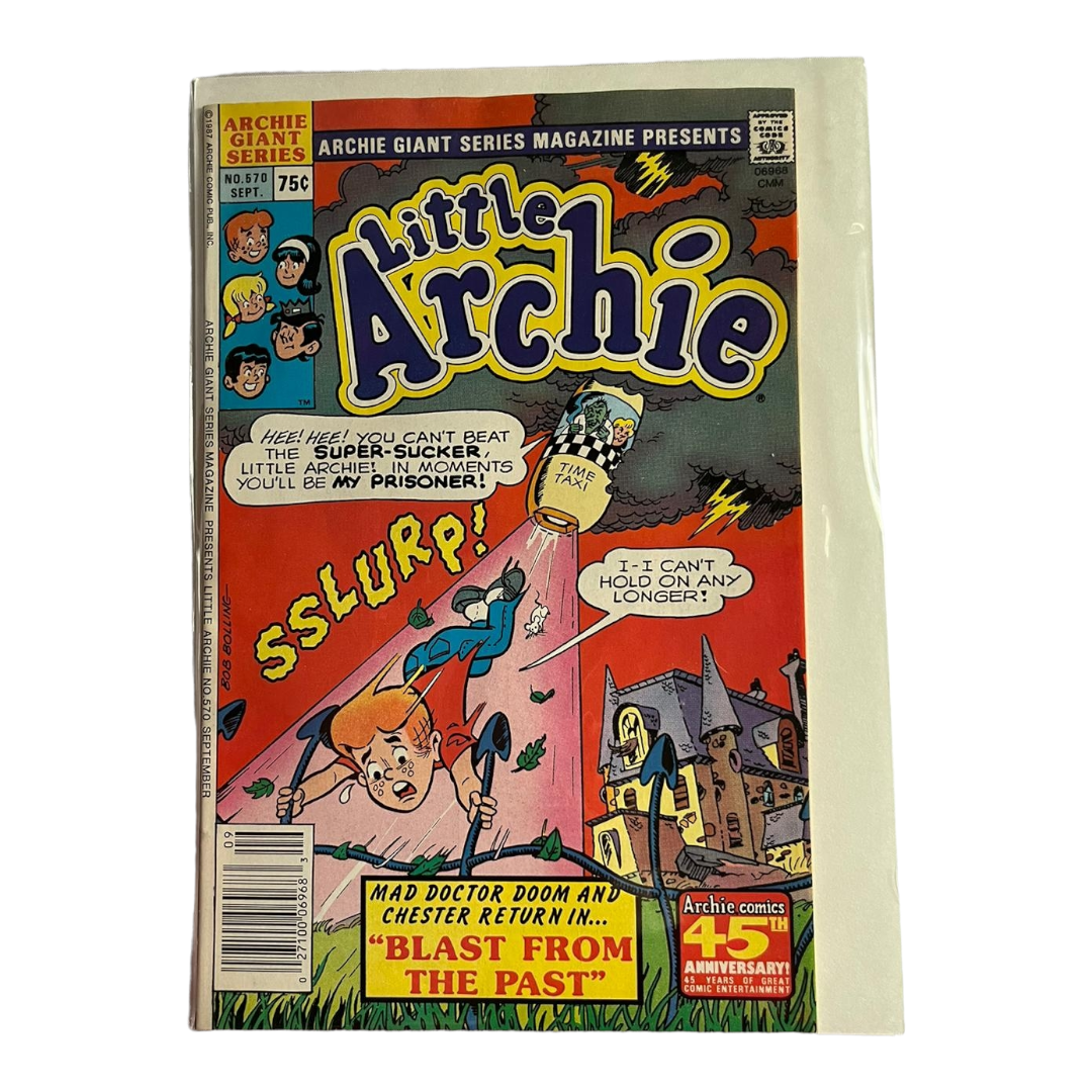 Four (4) of Vintage Archie Series Comic Books: “Little Archie” #162, 566, 570