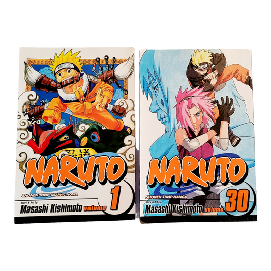 “Naruto” Books #1 & #30 Shonen Jump Manga