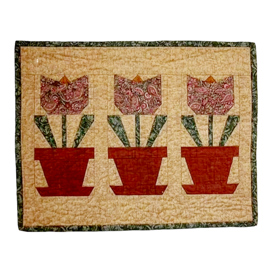 NEW “Sweet Tulips” #560 Wall Hanging by Kim Halvorson #1997 (12.5” x 16”)