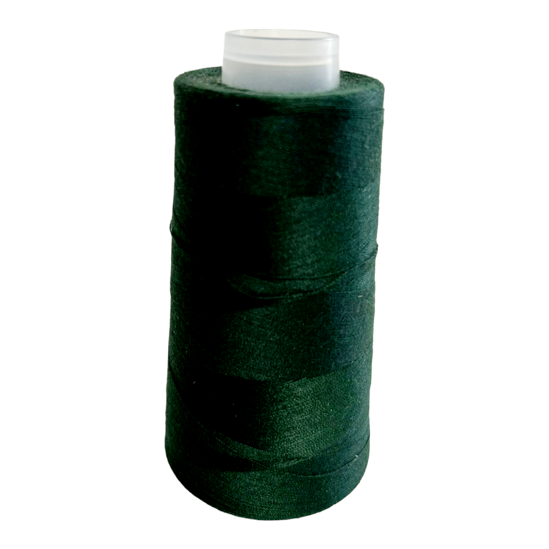 FOUR (4) *Overlock Thread Spools DARK GREEN 100% Spun Polyester /Each 3000 Yds