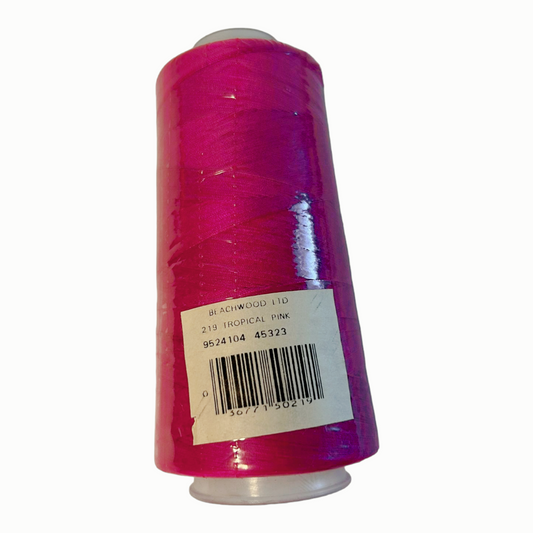 NEW One (1) *Overlock Thread Spool TROPICAL PINK 100% Spun Polyester / 3000 Yds