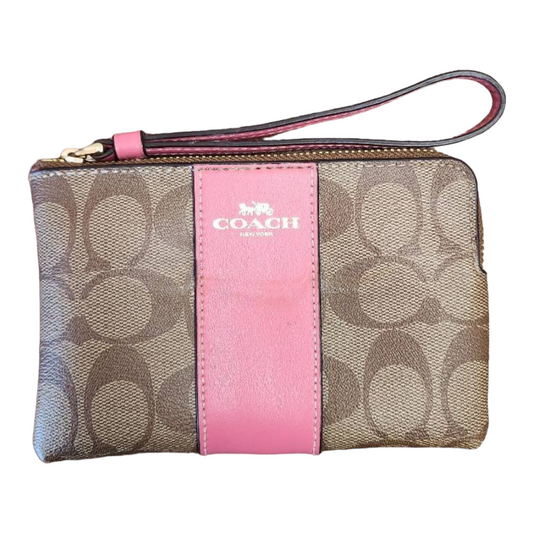 Cute *Coach Wristlet Purse (Brown & Pink)