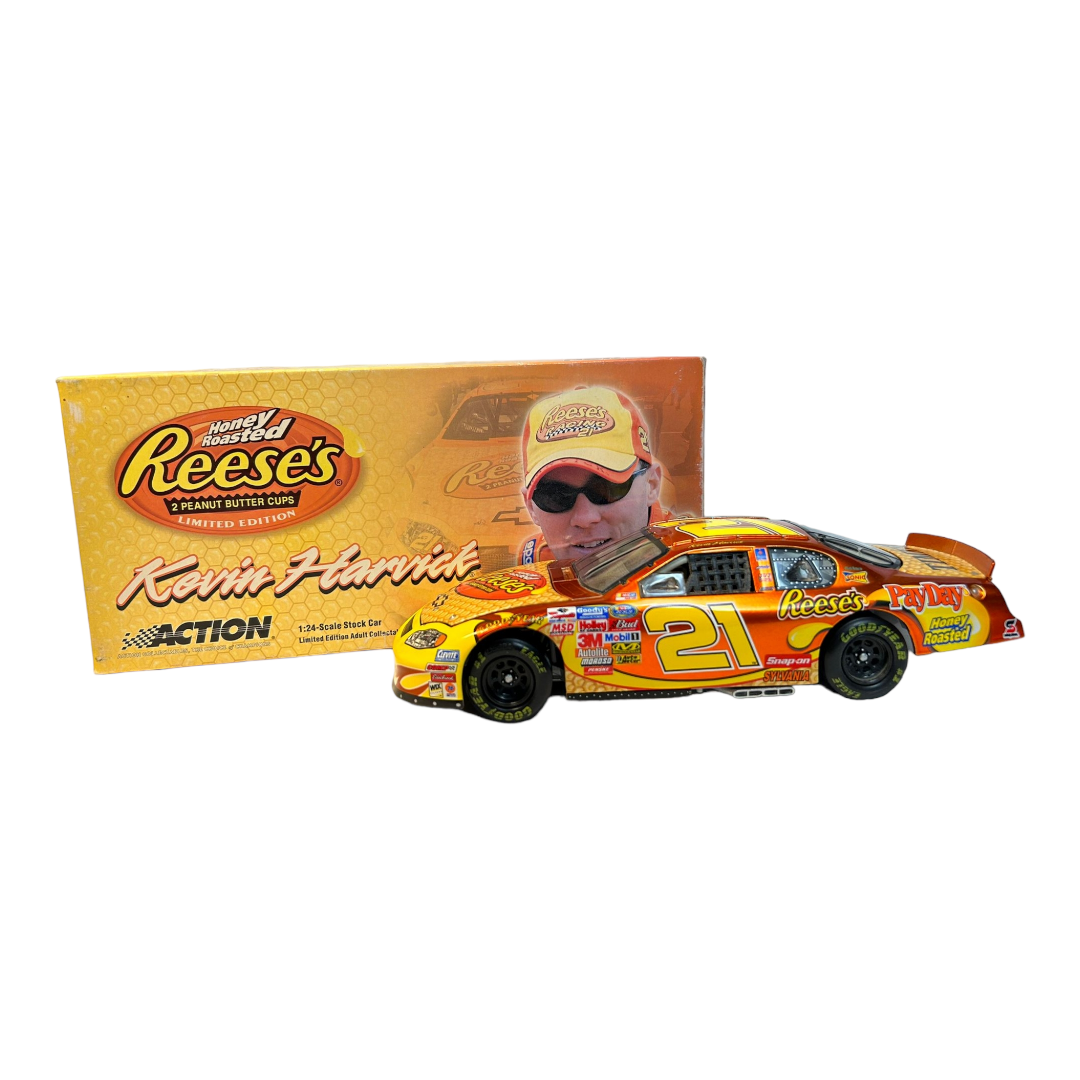 NIB *Kevin Harvick #21 / 2003 Honey Roasted Reese's 1:24 Die Cast Car