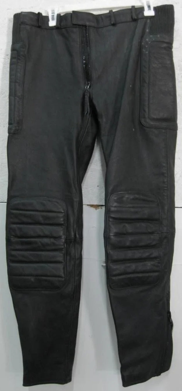 Vintage Hein Gericke Leather Motorcycle Pants (size 36)