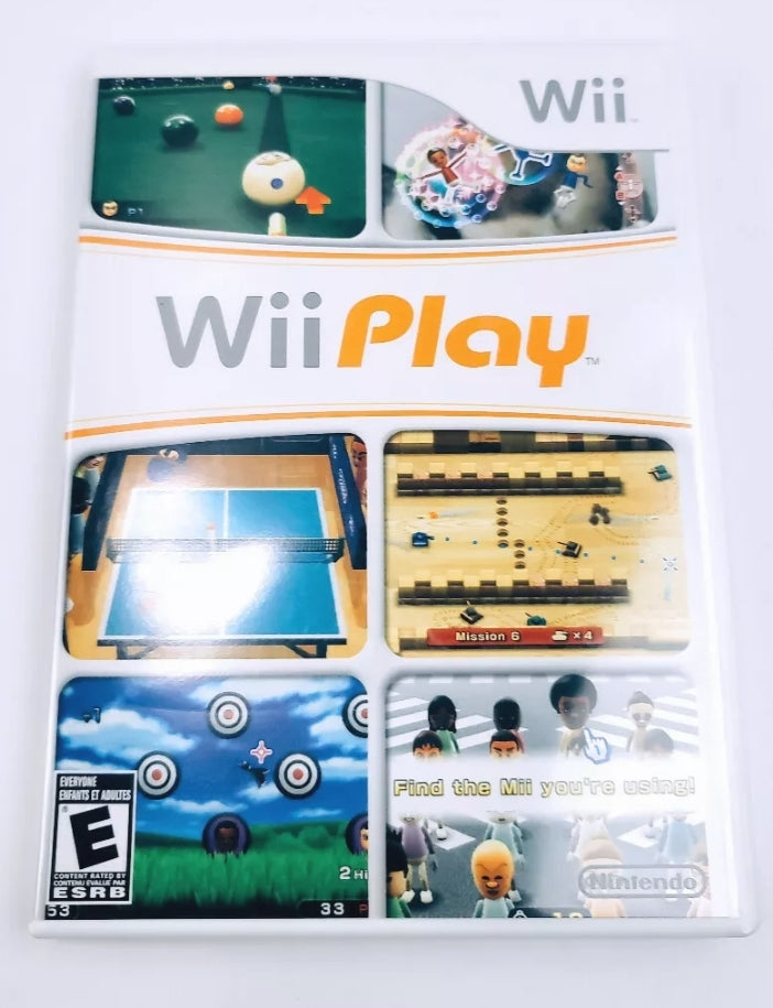 Wii Play (Nintendo Wii, 2007) w/ Case *9 Games in 1