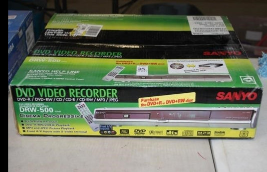 NIB Sanyo *DRW-500 DVD Recorder* w/ Remote DVD/CD-R/CD Player/S-Video RW/DVD-R*