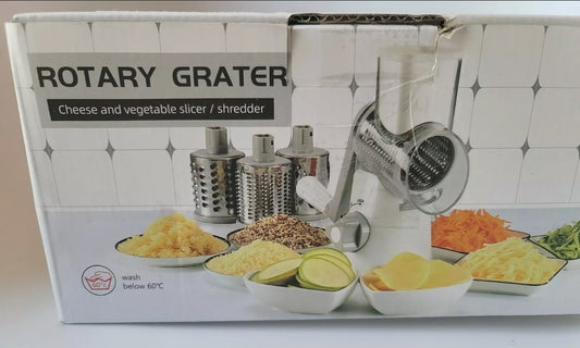 NIB Rotary Grater: Cheese & Vegetable Slicer/Shredder