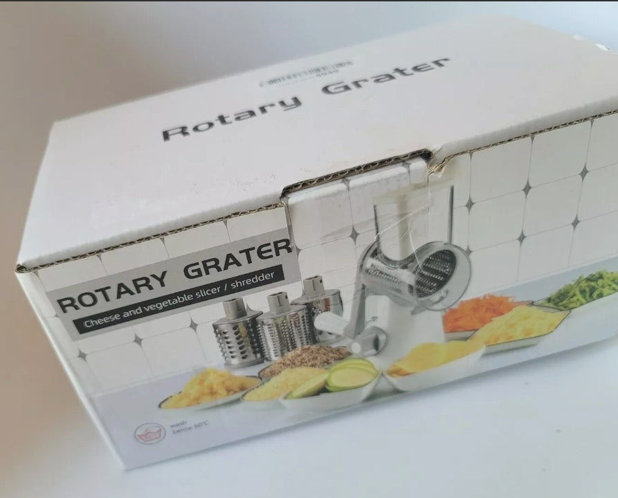 NIB Rotary Grater: Cheese & Vegetable Slicer/Shredder