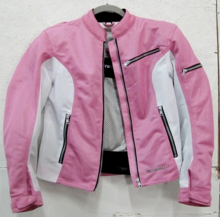 Pink/White Premium Firstgear Mesh Contour Riding Jacket (Size Medium)