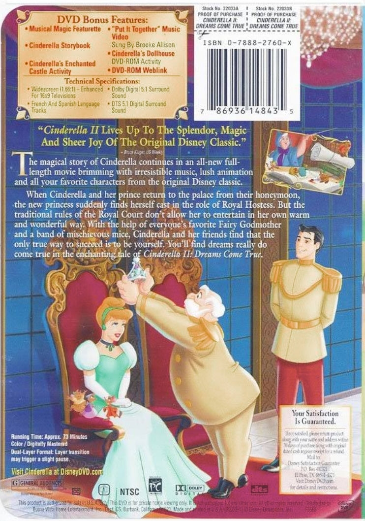 Walt Disney Presents - Cinderella II DVD *Brand New