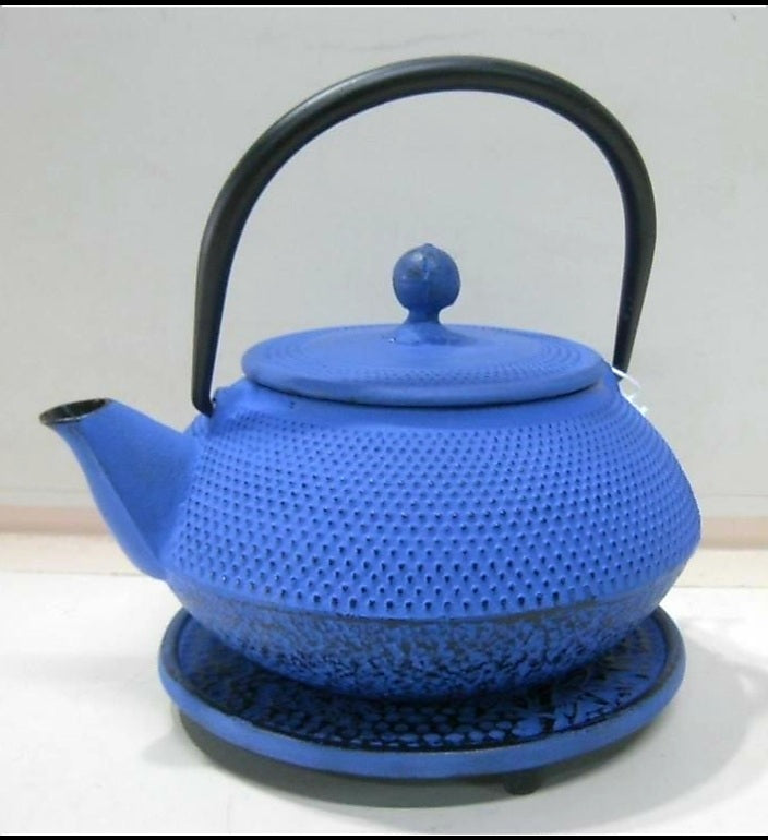 Tetsubin Cast Iron Blue Teapot & Trivet Shimzu *Brand New
