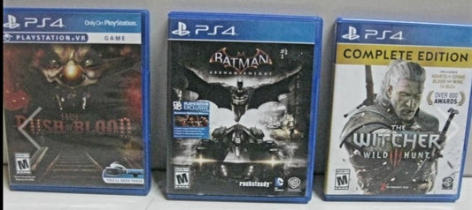 Three (3) - PS4 Games Witcher Batman Until Dawn *Great