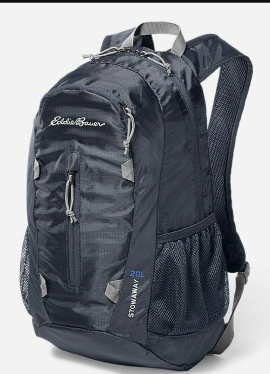 NWT Eddie Bauer Stowaway 20L Daypack Atlantic Navy Blue NWT