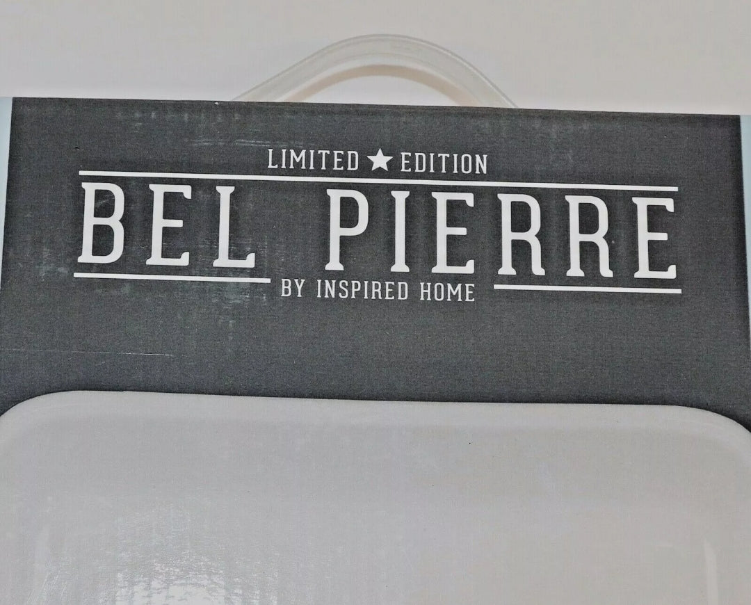 BEL PIERRE Limited Edition Stoneware White 10.5" Square Cook/Bake NIB
